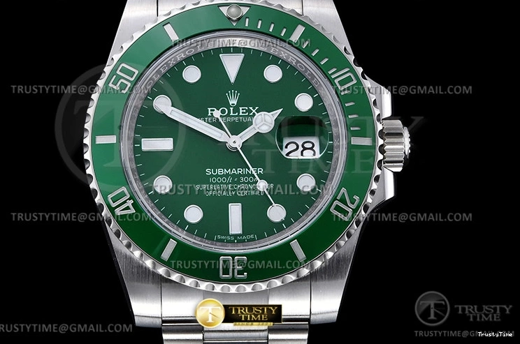 0302 ROLSUB0417B – Submariner 116610LV 904L SS SS Grn CLEAN V2 VS Stretchable 1048